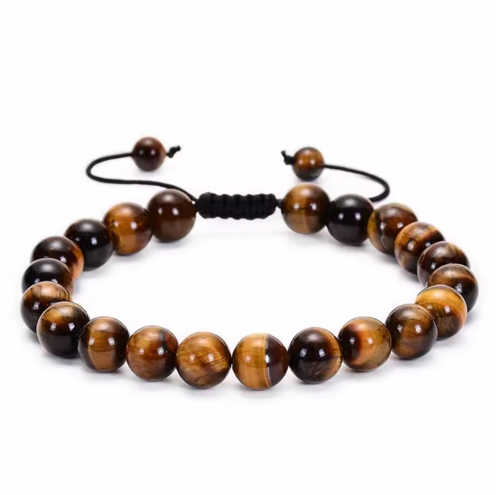 Brown Beaded Adjustable Bracelet